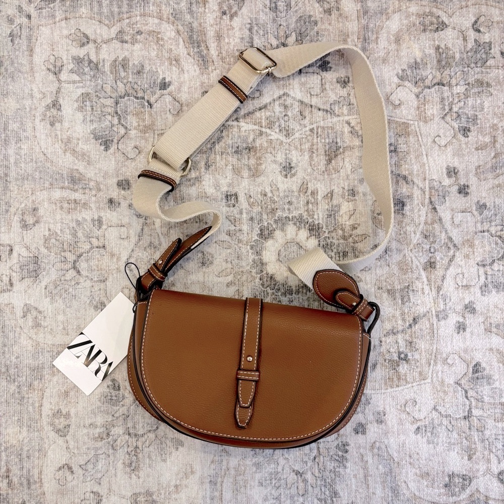 Zara Brown Crossbody Bag